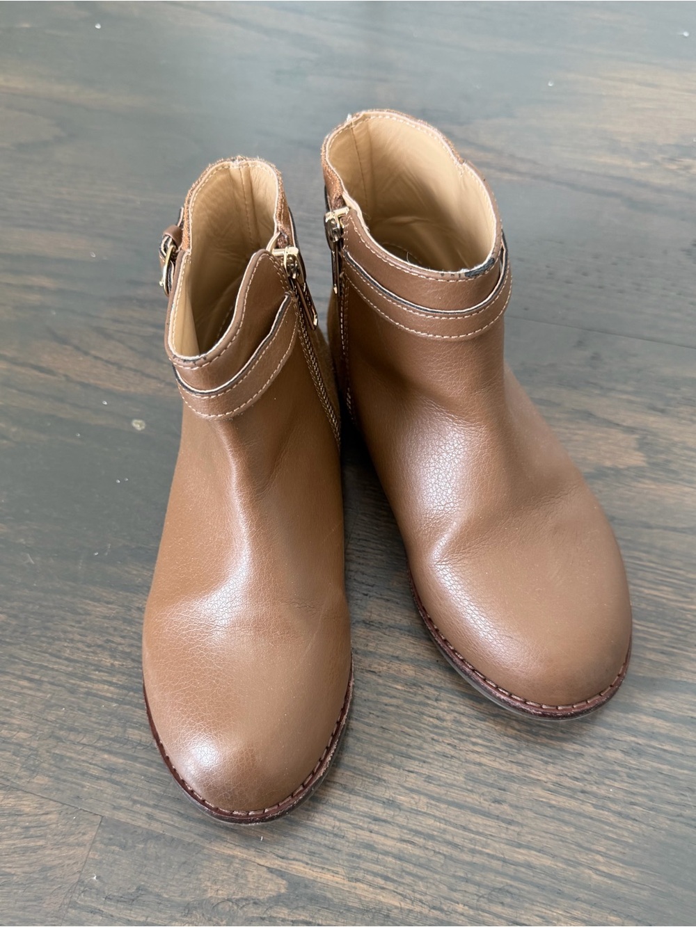 Janie and Jack Leather & Suede Ankle Boots - Picture 2 of 8